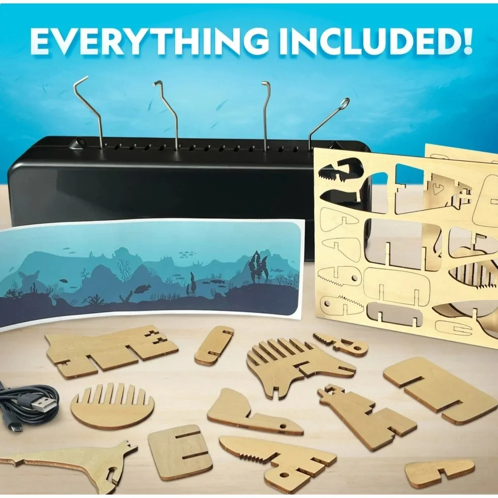 National Geographic Motorized Shark Model 3D Puzzle 45 Pieces 3D STEM Learning
